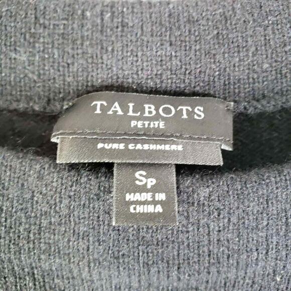 Talbots Sweater Womens Size Sp Petite Black Cashmere Knit 3/4 Sleeve - Picture 5 of 7